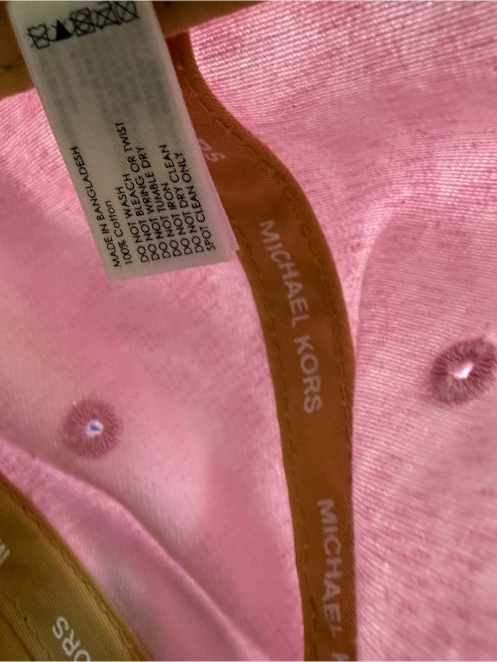 Michael Kors Dusty Pink MK Monogram Cap - Picture 2 of 5